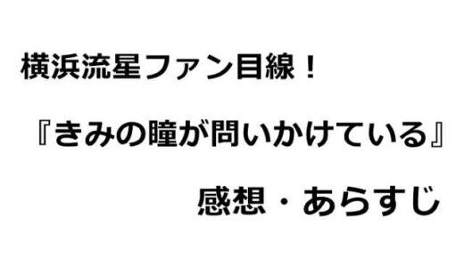 横浜流星ファン目線！『きみの瞳が問いかけている』感想・あらすじ