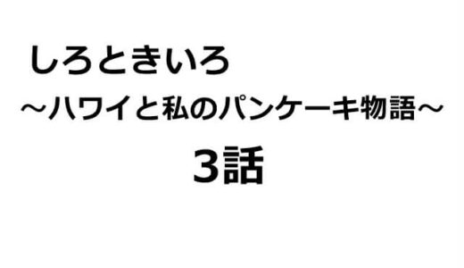 しろときいろ～ハワイと私のパンケーキ物語～3話のあらすじ・感想